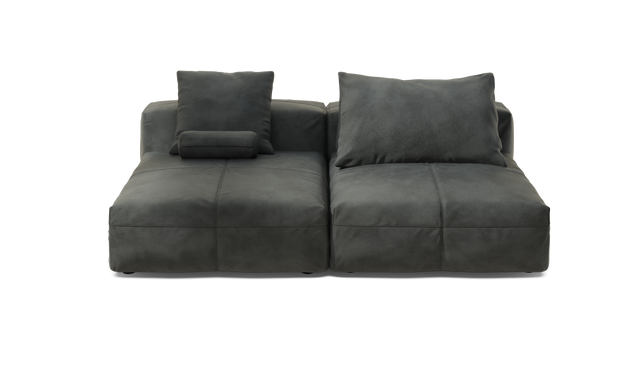 vetsak | Sofa Set 01 XLarge - Leather - Dark Grey | Modulaire Sofa | 3.5 Zits