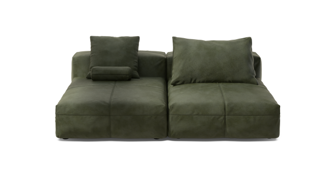 vetsak | Sofa Set 01 XLarge - Leather - Olive | Modulaire Sofa | 3.5 Zits