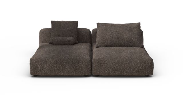 vetsak | Sofa Set 01 XLarge - Nub - Walnut | Modulaire Sofa | 3.5 Zits
