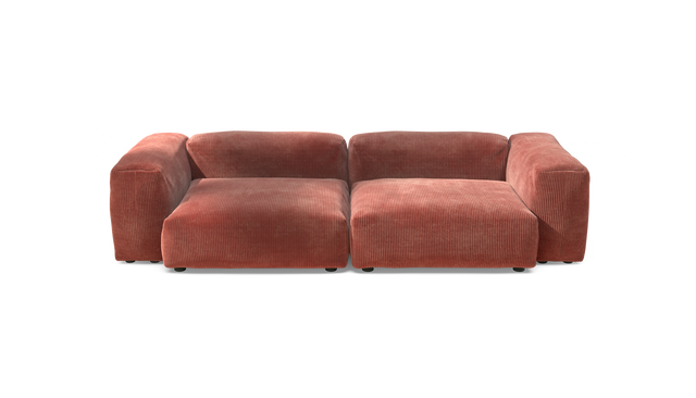 vetsak | Sofa Set 02 Large - Cord Velour - Brick | Modulaire Sofa | 3.5 Zits | Big Sofa