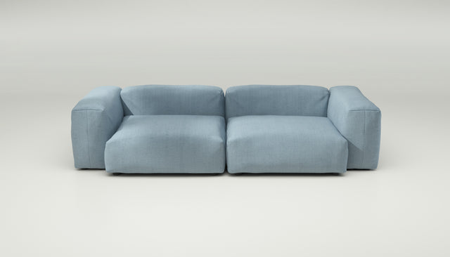 vetsak | Sofa Set 02 Large - herringbone - light blue | Modulaire Sofa | 3.5 Zits | Big Sofa