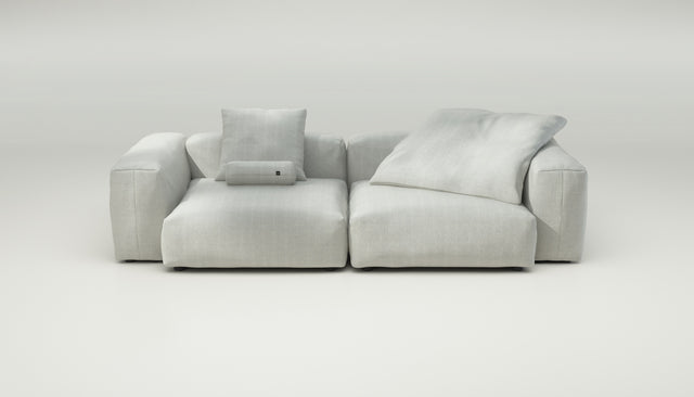 vetsak | Sofa Set 02 Large - herringbone - light grey | Modulaire Sofa | 3.5 Zits | Big Sofa