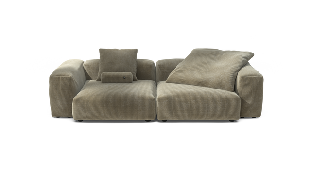 vetsak | Sofa Set 02 Large - Cord Velour - Khaki | Modulaire Sofa | 3.5 Zits | Big Sofa