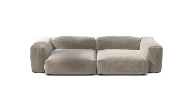 vetsak | Sofa Set 02 Large - Cord Velour - Platinum | Modulaire Sofa | 3.5 Zits | Big Sofa