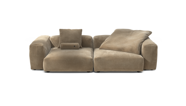 vetsak | Sofa Set 02 Large - Cord Velour - Sand | Modulaire Sofa | 3.5 Zits | Big Sofa