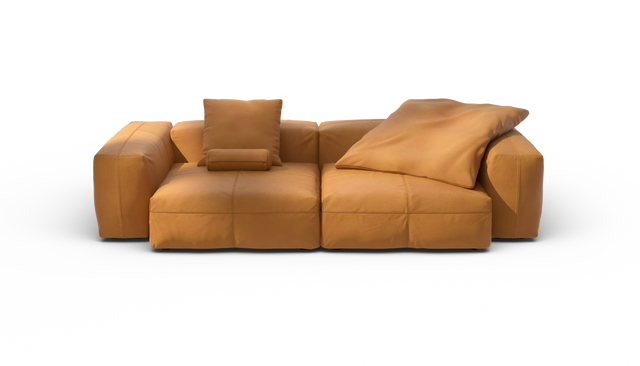 vetsak | Sofa Set 02 Large - Leather - Brown | Modulaire Sofa | 3.5 Zits | Big Sofa