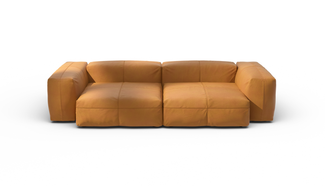 vetsak | Sofa Set 02 Large - Leather - Brown | Modulaire Sofa | 3.5 Zits | Big Sofa
