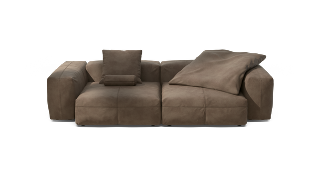 vetsak | Sofa Set 02 Large - Leather - Cacao | Modulaire Sofa | 3.5 Zits | Big Sofa