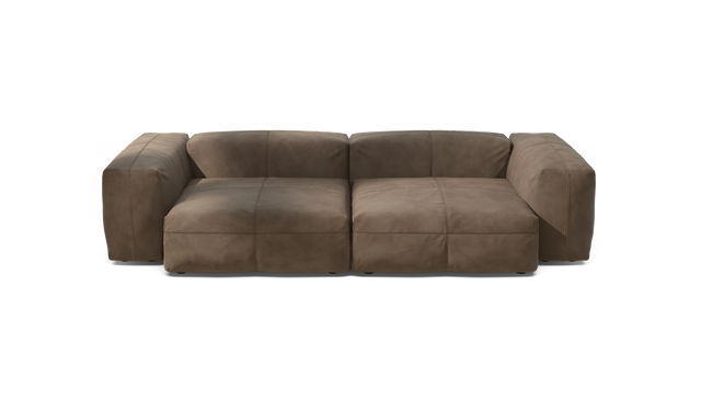 vetsak | Sofa Set 02 Large - Leather - Cacao | Modulaire Sofa | 3.5 Zits | Big Sofa