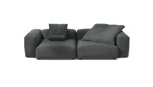 vetsak | Sofa Set 02 Large - Pique - Dark Grey | Modular Sofa | 3.5 Seater | Big Sofa