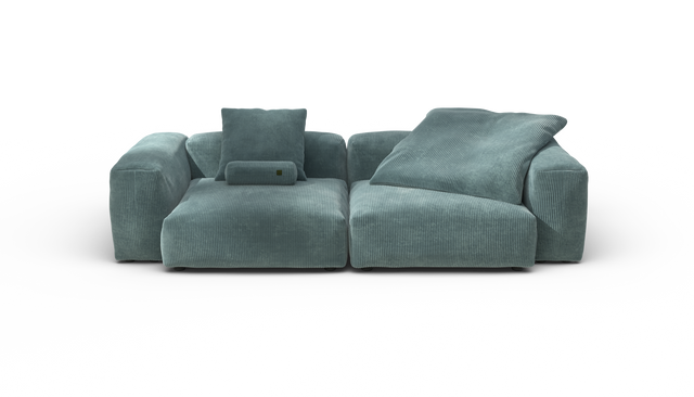 vetsak | Sofa Set 02 Large - Cord Velour - Mint | Modulaire Sofa | 3.5 Zits | Big Sofa