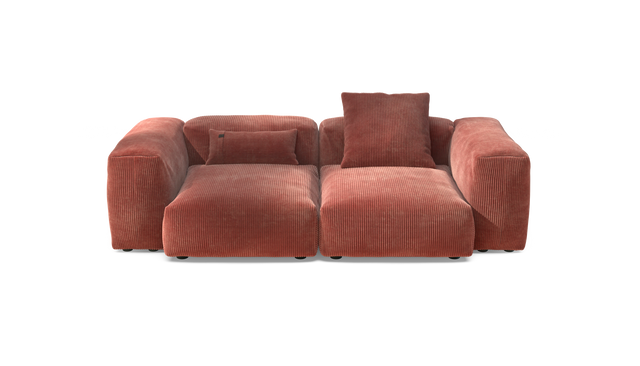 vetsak | Sofa Set 02 Medium - Cord Velour - Brick | Modulaire Sofa | 2.5 Zits | Big Sofa