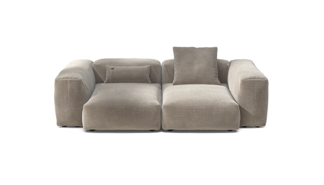 vetsak | Sofa Set 02 Medium - Cord Velour - Platinum | Modulaire Sofa | 2.5 Zits | Big Sofa