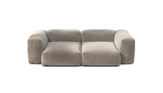 vetsak | Sofa Set 02 Medium - Cord Velour - Platinum | Modulaire Sofa | 2.5 Zits | Big Sofa