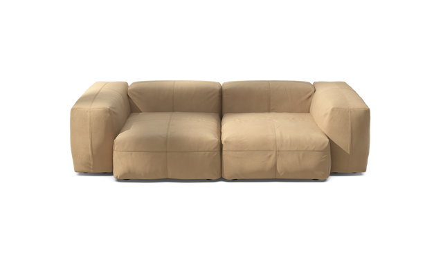 vetsak | Sofa Set 02 Medium - Leather - Beige | Modulaire Sofa | 2.5 Zits | Big Sofa