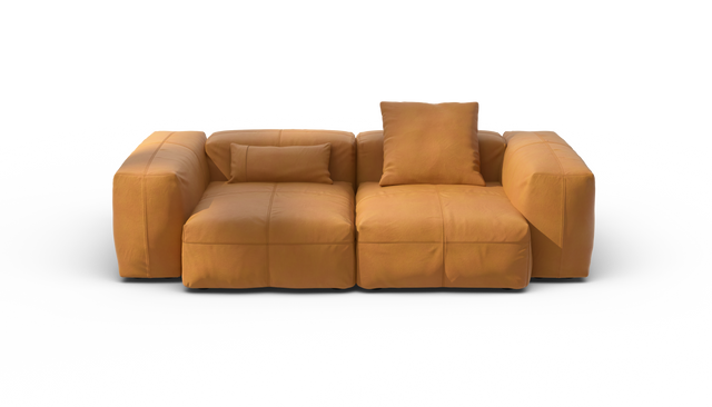 vetsak | Sofa Set 02 Medium - Leather - Brown | Modulaire Sofa | 2.5 Zits | Big Sofa