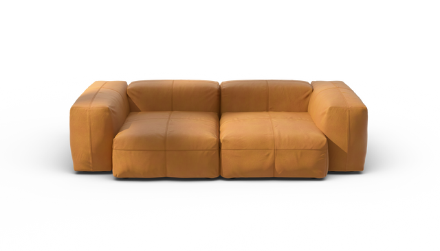 vetsak | Sofa Set 02 Medium - Leather - Brown | Modulaire Sofa | 2.5 Zits | Big Sofa