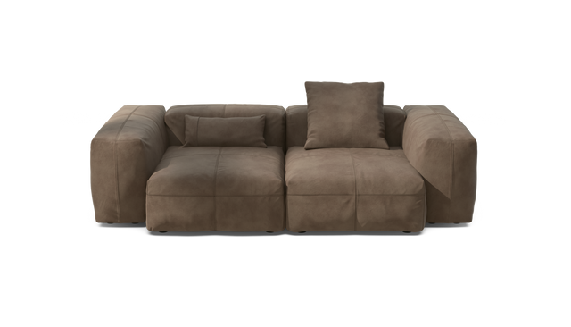 vetsak | Sofa Set 02 Medium - Leather - Cacao | Modulaire Sofa | 2.5 Zits | Big Sofa