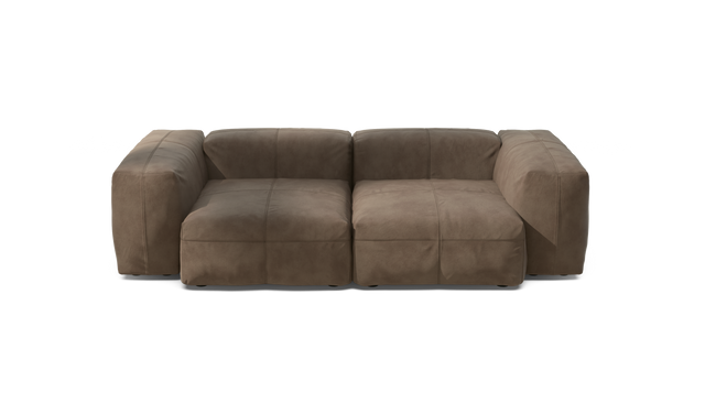 vetsak | Sofa Set 02 Medium - Leather - Cacao | Modulaire Sofa | 2.5 Zits | Big Sofa