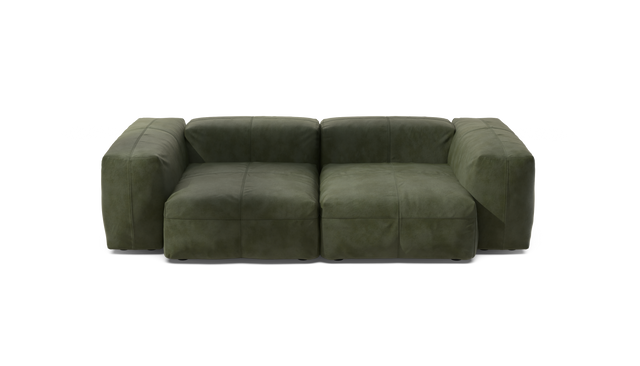 vetsak | Sofa Set 02 Medium - Leather - Olive | Modulaire Sofa | 2.5 Zits | Big Sofa