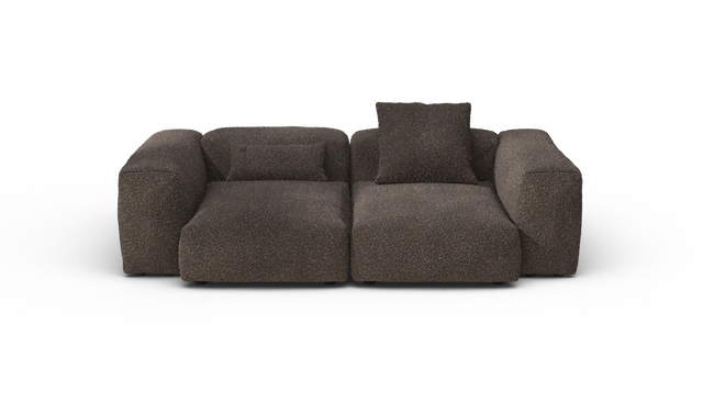 vetsak | Sofa Set 02 Medium - Nub - Walnut | Modulaire Sofa | 2.5 Zits | Big Sofa