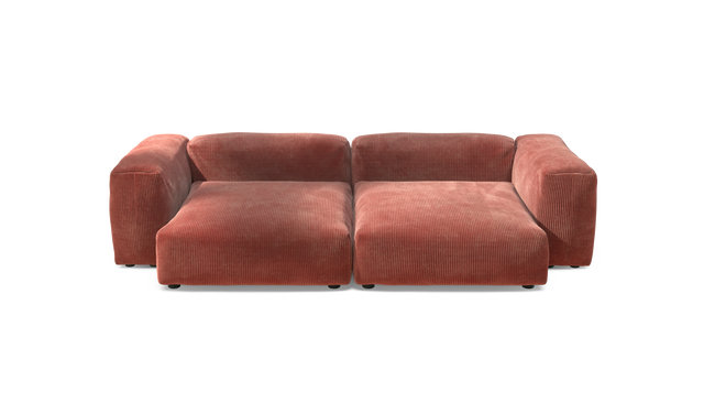 vetsak | Sofa Set 02 XLarge - Cord Velour - Brick | Modulaire Sofa | 3.5 Zits | Big Sofa
