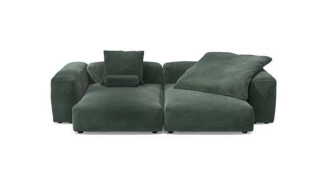 vetsak | Sofa Set 02 XLarge - Cord Velour - Hunter | Modulaire Sofa | 3.5 Zits | Big Sofa