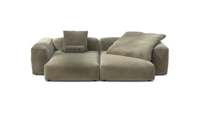 vetsak | Sofa Set 02 XLarge - Cord Velour - Khaki | Modulaire Sofa | 3.5 Zits | Big Sofa