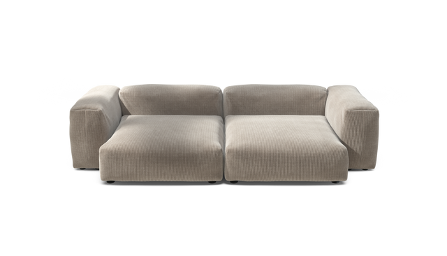 vetsak | Sofa Set 02 XLarge - Cord Velour - Platinum | Modulaire Sofa | 3.5 Zits | Big Sofa
