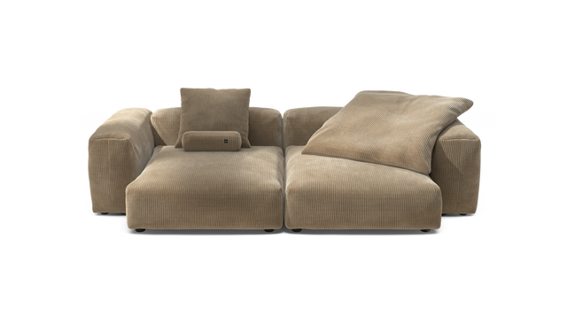 vetsak | Sofa Set 02 XLarge - Cord Velour - Sand | Modulaire Sofa | 3.5 Zits | Big Sofa
