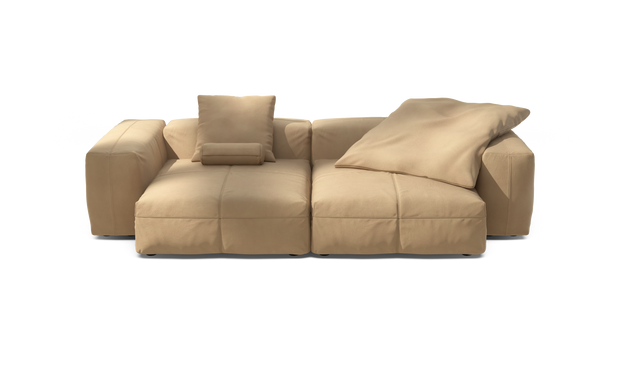 vetsak | Sofa Set 02 XLarge - Leather - Beige | Modulaire Sofa | 3.5 Zits | Big Sofa