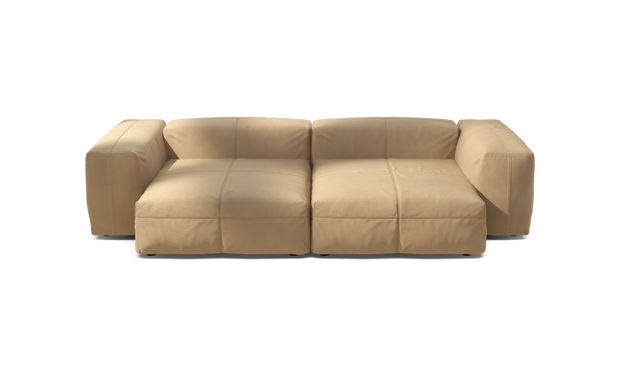 vetsak | Sofa Set 02 XLarge - Leather - Beige | Modulaire Sofa | 3.5 Zits | Big Sofa