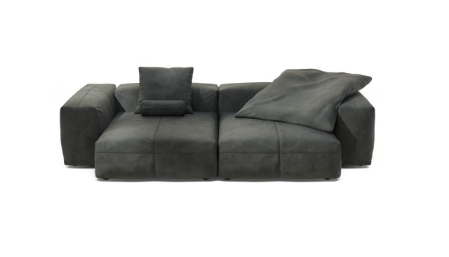 vetsak | Sofa Set 02 XLarge - Leather - Dark Grey | Modulaire Sofa | 3.5 Zits | Big Sofa