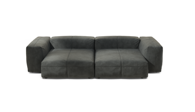 vetsak | Sofa Set 02 XLarge - Leather - Dark Grey | Modulaire Sofa | 3.5 Zits | Big Sofa
