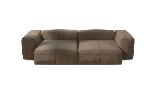 vetsak | Sofa Set 02 XLarge - Leather - Cacao | Modulaire Sofa | 3.5 Zits | Big Sofa