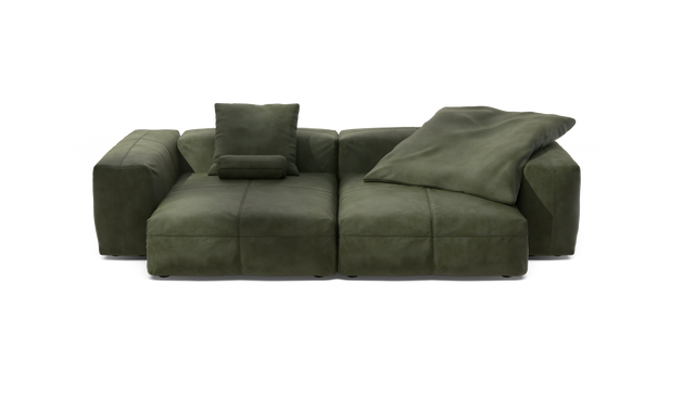 vetsak | Sofa Set 02 XLarge - Leather - Olive | Modulaire Sofa | 3.5 Zits | Big Sofa