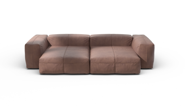 vetsak | Sofa Set 02 XLarge - Leather - Stone | Modulaire Sofa | 3.5 Zits | Big Sofa