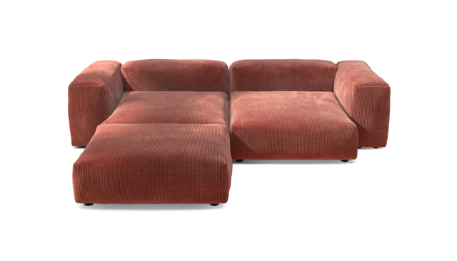 vetsak | Sofa Set 03 - Cord Velour - Brick | Modulaire Sofa | 3.5 Zits | Big Sofa | Hoeksofa