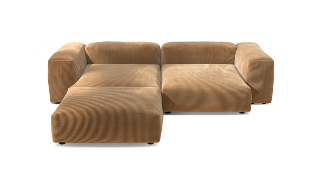 vetsak | Sofa Set 03 - Cord Velour - Camel | Modulaire Sofa | 3.5 Zits | Big Sofa | Hoeksofa