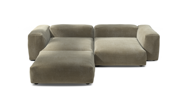 vetsak | Sofa Set 03 - Cord Velour - Khaki | Modulaire Sofa | 3.5 Zits | Big Sofa | Hoeksofa