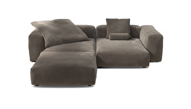 vetsak | Sofa Set 03 - Cord Velour - Mocha | Modulaire Sofa | 3.5 Zits | Big Sofa | Hoeksofa