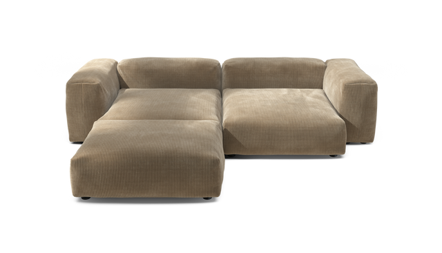 vetsak | Sofa Set 03 - Cord Velour - Sand | Modulaire Sofa | 3.5 Zits | Big Sofa | Hoeksofa
