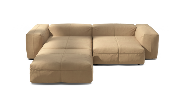 vetsak | Sofa Set 03 - Leather - Beige | Modulaire Sofa | 3.5 Zits | Big Sofa | Hoeksofa