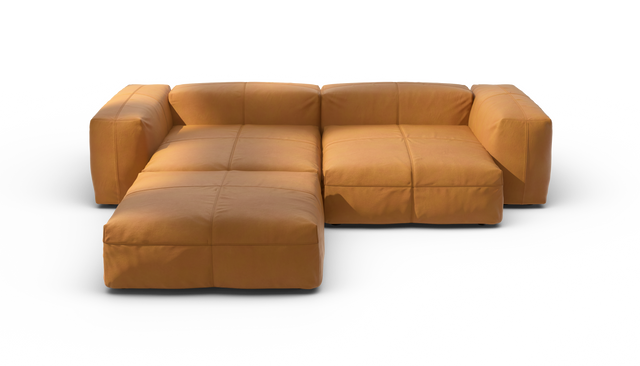 vetsak | Sofa Set 03 - Leather - Brown | Modulaire Sofa | 3.5 Zits | Big Sofa | Hoeksofa