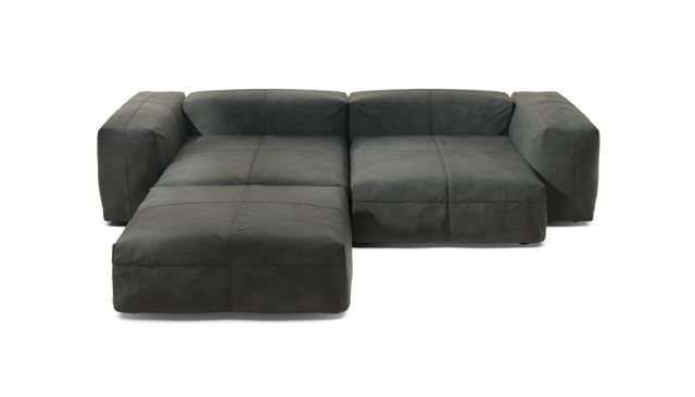 vetsak | Sofa Set 03 - Leather - Dark Grey | Modulaire Sofa | 3.5 Zits | Big Sofa | Hoeksofa