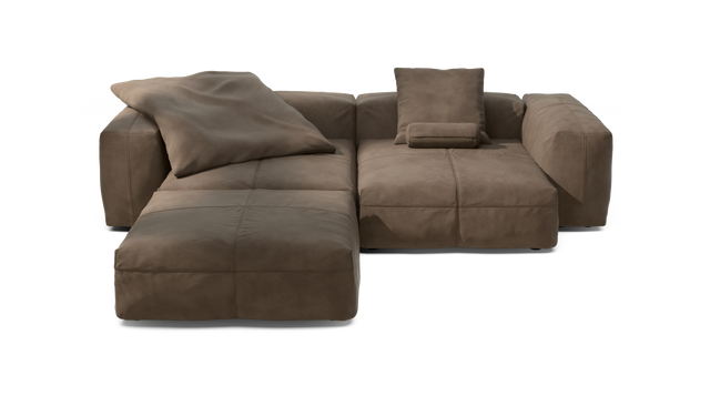 vetsak | Sofa Set 03 - Leather - Cacao | Modulaire Sofa | 3.5 Zits | Big Sofa | Hoeksofa