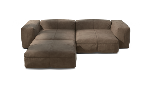 vetsak | Sofa Set 03 - Leather - Cacao | Modulaire Sofa | 3.5 Zits | Big Sofa | Hoeksofa