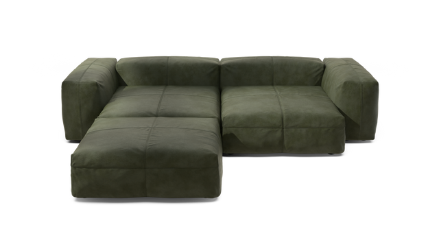 vetsak | Sofa Set 03 - Leather - Olive | Modulaire Sofa | 3.5 Zits | Big Sofa | Hoeksofa