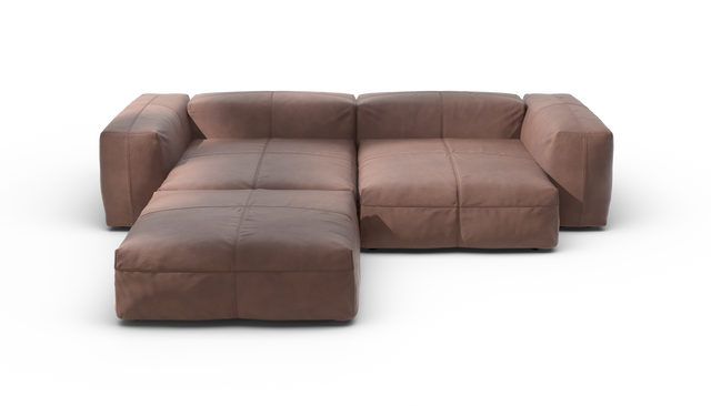 vetsak | Sofa Set 03 - Leather - Stone | Modulaire Sofa | 3.5 Zits | Big Sofa | Hoeksofa