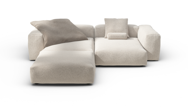vetsak | Sofa Set 03 - Nub - Creme | Modulaire Sofa | 3.5 Zits | Big Sofa | Hoeksofa